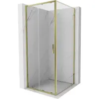 Mexen Exo Duschkabine Schiebetür 95 x 95 cm, transparent, gold - 8151-095-095-50-00