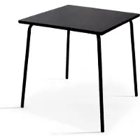 Oviala Quadratischer Gartentisch aus Metall Schwarz - Palavas