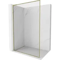 Mexen Kioto-XF L Duschwand Walk-in mit Rahmen 70 x 202 cm, transparent 10 mm, gold - 800-070-174-50-00-XF