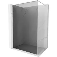 Mexen Kioto-XF Duschwand Walk-in mit Rahmen 100 x 202 cm, Graphit 10 mm, Chrom - 800-100-104-01-40-X