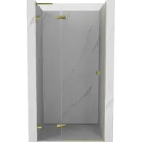 Mexen Lunar L Duschabtrennung, schwenkbar links 70 cm, transparent, gold - 834L-070-000-50-00-L