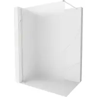 Mexen Kioto-X Duschwand Walk-in 120 x 200 cm, 10 mm matt, gebürsteter Nickel - 800-120-101-97-30-X