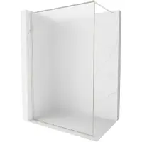 Mexen Kioto-XF Duschwand Walk-in mit Rahmen 150 x 202 cm, matt 10 mm, gebürsteter Nickel - 800-150-104-97-30-X