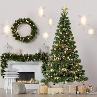 QLS Künstlicher Weihnachtsbaum NK10 Tannenbaum mit Ständer 150 cm Christbaum Fichte 6073