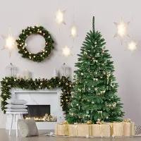QLS Künstlicher Weihnachtsbaum Tannenbaum Ständer Christbaum Fichte NK13 120 cm 6088