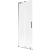Mexen Velar L Badewannenfaltwand 2-flügelig verschiebbar 70 x 150 cm, matt, chrom - 896-070-003-31-01