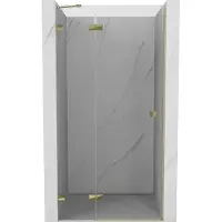 Mexen Lunar Duschdrehtür links 85 cm, transparent, gold - 834-085-000-50-00-L