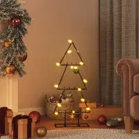 Prolenta Maison Exclusive - Metall-Weihnachtsbaum Deko Schwarz 60 cm