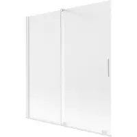 Mexen Velar Duschwand, 2-flügelig, verschiebbar, 150 x 150 cm, matt, weiß - 896-150-000-31-20