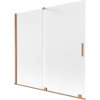 Mexen Velar 2-flügelige verschiebbare Duschwand 170 x 150 cm, matt, gebürstetes Kupfer - 896-170-000-31-65