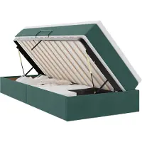 vidaXL Aufbewahrungsbett mit Matratze Dunkelgrün 90 x 200 cm Samt