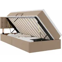 Syfax Aufbewahrungsbett mit Matratze Cappuccino 90 x 200 cm
