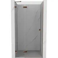 Mexen Lunar Duschdrehtür links 75 cm, transparent, Roségold - 834-075-000-60-00-L