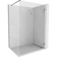 Mexen Lunar Duschwand Walk-in rechts 120 x 200 cm, transparent 8 mm, gebürstet Gun Gray - 830-120-000-66-00-P
