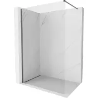 Mexen Kioto-X Duschwand Walk-in 160 x 200 cm, transparent 10 mm, Gun-gray gebürstet - 800-160-101-66-00-X