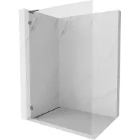 Mexen Lunar L Duschwand Walk-in links 110 x 200 cm, transparent 8 mm, gun gray gebürstet - 830L-110-000-66-00-L