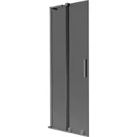 Mexen Velar L Badewannenabtrennung 2-flügelig verschiebbar 70 x 150 cm, grafit, gun metal - 896-070-003-41-95
