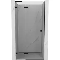 Mexen Lunar L Duschtür schwenkbar links 100 cm, transparent, schwarz - 834L-100-000-70-00-L