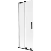 Mexen Velar L Duscheinheizung 2-flügelig, schiebbar 70 x 150 cm, gefrostet, schwarz - 896-070-003-31-70