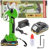 Procraft ES25Li Akku Astschere Gartenschere 20 V 25 mm + 1x Akku 2,0 Ah + Ladegerät