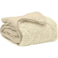 vidaXL Winterbettdecke Creme 200 x 200 cm Mikrofaser und Teddy-Fleece