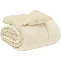 vidaXL Winterbettdecke Gepolstert Creme 155 x 220 cm Mikrofaser