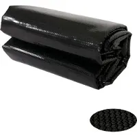 Mendler Pool-Abdeckung Abdeckplane Wärmeplane Solarplane Solarabdeckung, Stärke: 400 µm oval 7,31x3,65m schwarz