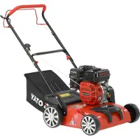 YATO Benzin Vertikutierer/Aerator 2in1, 4,1kW, 38cm Arbeitsbreite, 196 cm³