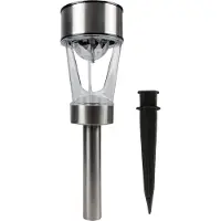 Bestlivings LED Solarleuchte in Farbe Weiß / rotierender Kopf mit Farbwechsel ( ca. 37cm hoch ) LED Solarlampe mit Steckspieß