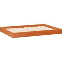 Syfax Hundebett Wachsbraun 101,5 x 74 x 9 cm Massivholz Kiefer