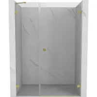 Mexen Lunar-B Duschdrehtür rechts 115 cm, transparent, gebürstetes Gold - 832S-115-050-55-00-P