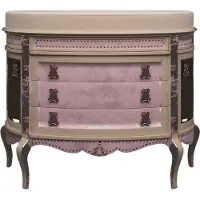 Casa Padrino Luxus Barock Wickelkommode Beige / Rosa - Prunkvolle Kinderzimmer Kommode - Barock Kinderzimmer Möbel - Luxus Qualität - Italy
