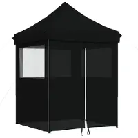 Syfax Party-Zelt Schwarz 200 x 200 x 306 cm Oxford-Stoff