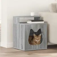 vidaXL "Schlussverkauf" Katzenhaus moderne - Max. Gewicht: 60 kg - Graues Sonoma 42,5x40x53,5 cm Holzwerkstoff C15722