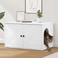 vidaXL "Winter Sale" Katzenhaus Weiß 85 x 55 x 50,5 cm Holzwerkstoff - Kratzbäume Design Neu242498
