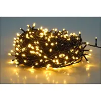 Spetebo LED Weihnachts Lichterkette warm weiß - 24 m / 320 LED - Garten Deko Beleuchtung mit Netzstecker Strom betrieben für den Außenbereich