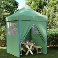 Prolenta Maison Exclusive - Partyzelt 200 x 200 x 306 cm Grün Oxford-Stoff