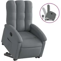 Sonstiges Relaxsessel mit Aufstehhilfe Dunkelgrau Stoff