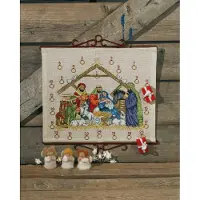 Mango Permin Kreuzstich Adventskalender mit Zählmuster für kreative Handarbeit