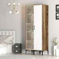 Dmora Kleiderschrank 2-türig Algol 80x201,4 cm Braun
