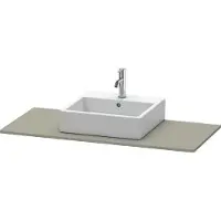 Duravit XSquare Konsole, 1 Ausschnitt, 800x16x550mm, XS060D09292, Farbe: Steingrau Seidenmatt Lack