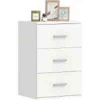 HOMCOM Nachttisch-40L x 35B x 60H cm-Weiß | Gr.: onesize
