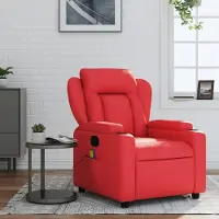 vidaXL Cloris Designermöbel Massagesessel Rot Kunstleder 2024 Neu