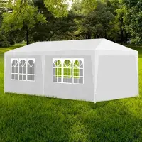 vidaXL "2026 Promotion" Partyzelt 3x6 m Weiß - Pavillons & Partyzelte CC32509
