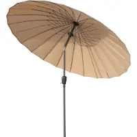 Angel Living 250cm Sonnenschirm Sonnenschutz neigbar Rostfrei aus Aluminium, Stahl und Polyester (Beige)
