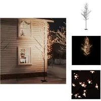 vidaXL LED-Baum mit Kirschblüten Warmweiß 672 LEDs 400 cm - Weihnachtsbäume