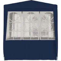 vidaXL Möbel Garten-Pavillon Wasserdicht Design - Profi-Partyzelt/ Festzelt - mit Seitenwänden 2×2m Blau 90 g/m² Top9997729