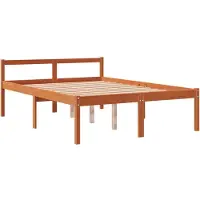 Syfax Seniorenbett Wachsbraun 140x200 cm Massivholz Kiefer