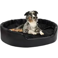 vidaXL "im Angebot" Hundebett Schwarz 99x89x21 cm Plüsch und Kunstleder - Hundebetten CC1288