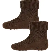 Minymo Baby rib Sock w. ABS (2-pack) coffee liquer (281) 15\\18